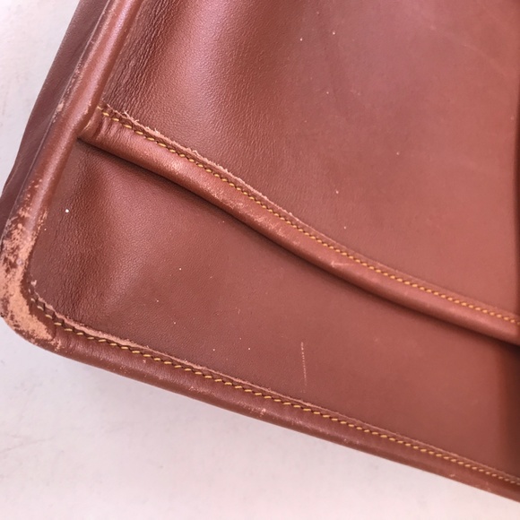 Sacoche Brown Leather Brief Case with Shoulder Strap - Picture 3 of 6